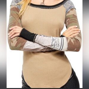 Free People Bright Side Thermal in Willow Combo